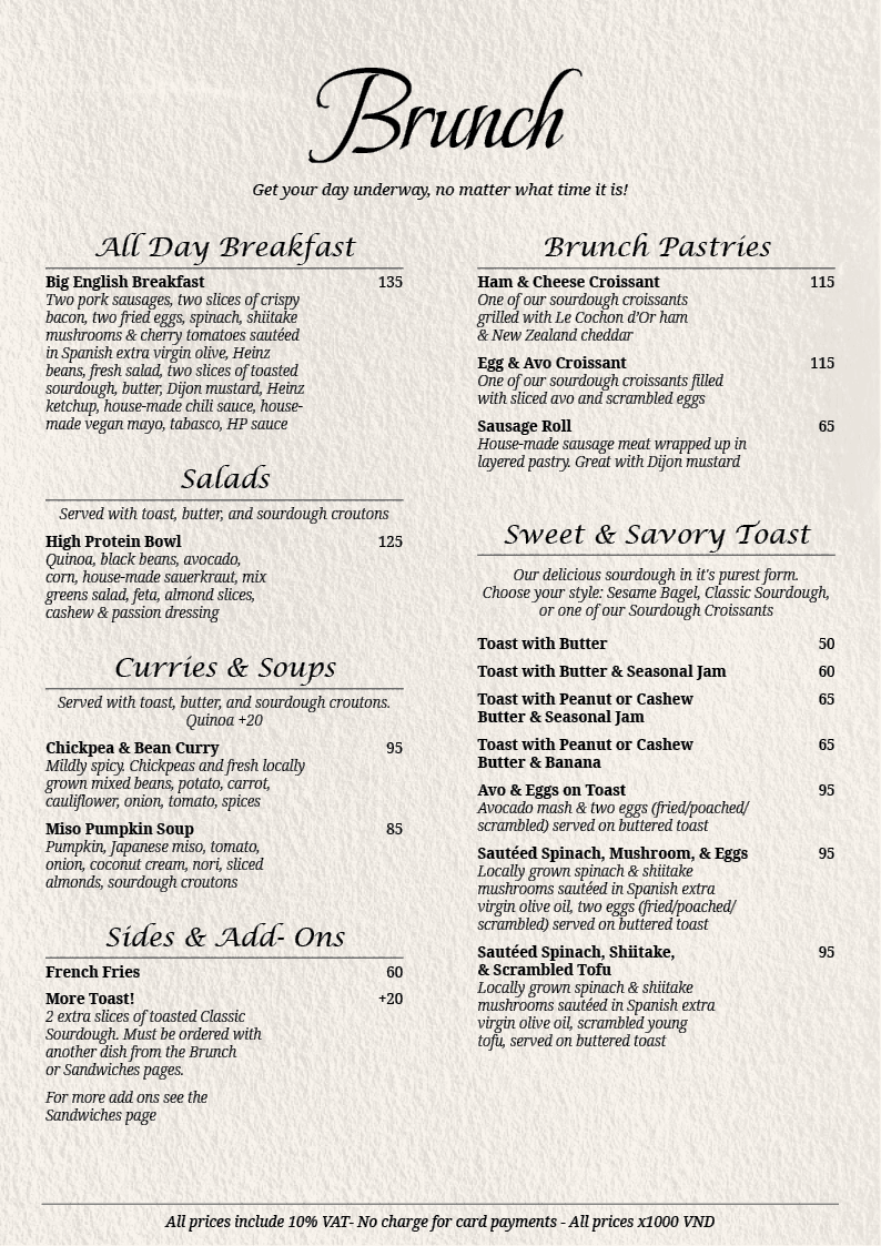 Menu Page 5